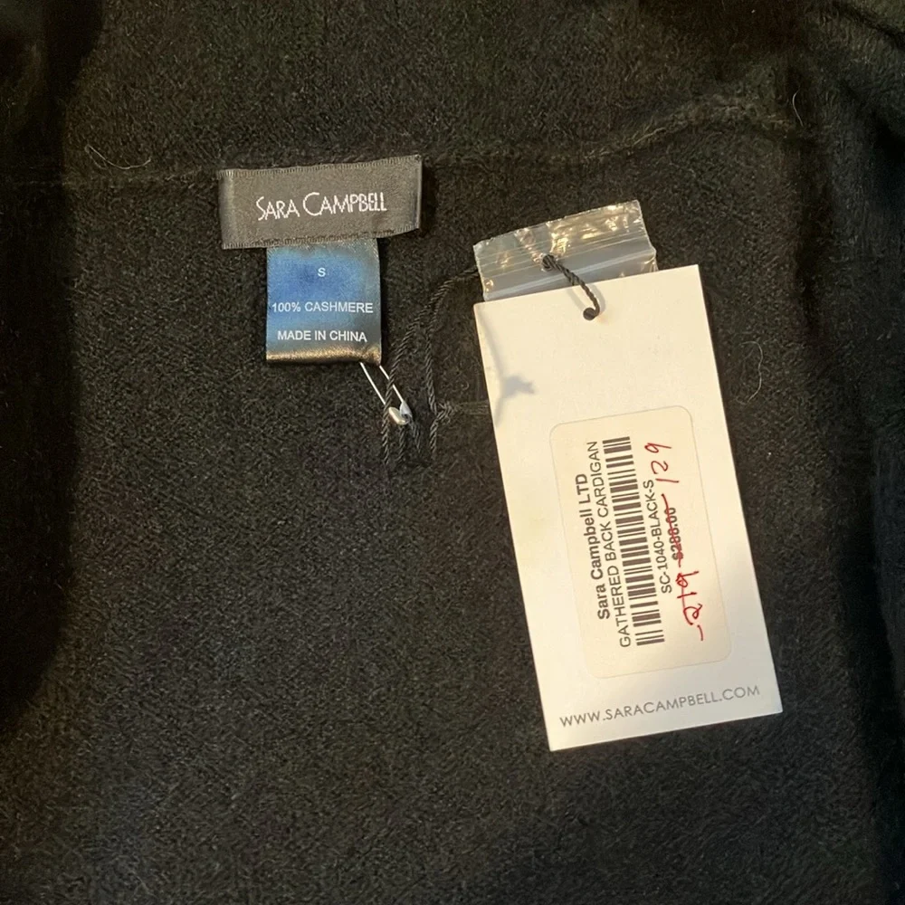 New Sara Campbell black cashmere sweater S - Picture 4 of 4